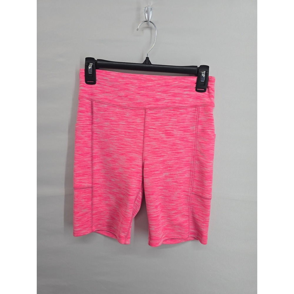 J.Crew Womens Pink Space Dye High Waisted Biker‎ Athletic Shorts Size M Pockets